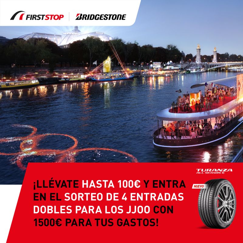 Consigue una VISA de hasta 100€ al montar neumáticos Bridgestone promocionados