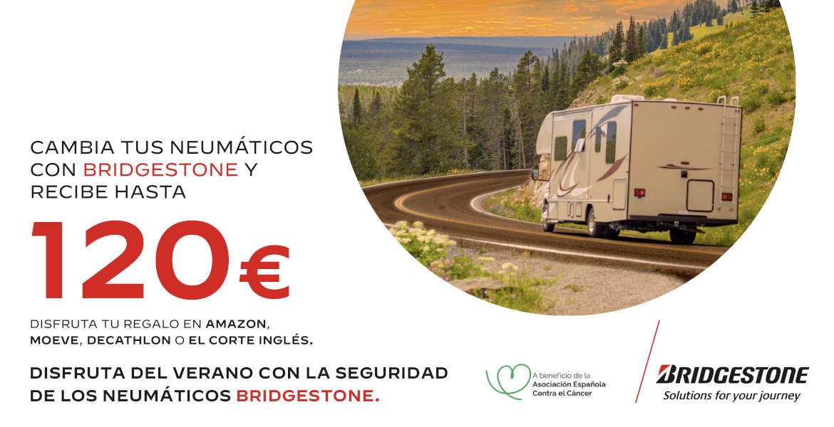 Llévate hasta 120€ al montar neumáticos Bridgestone