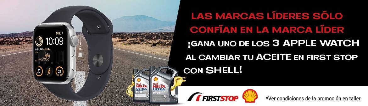 Gana uno de los 3 Apple Watch al cambiar tu aceite en FirstStop con Shell